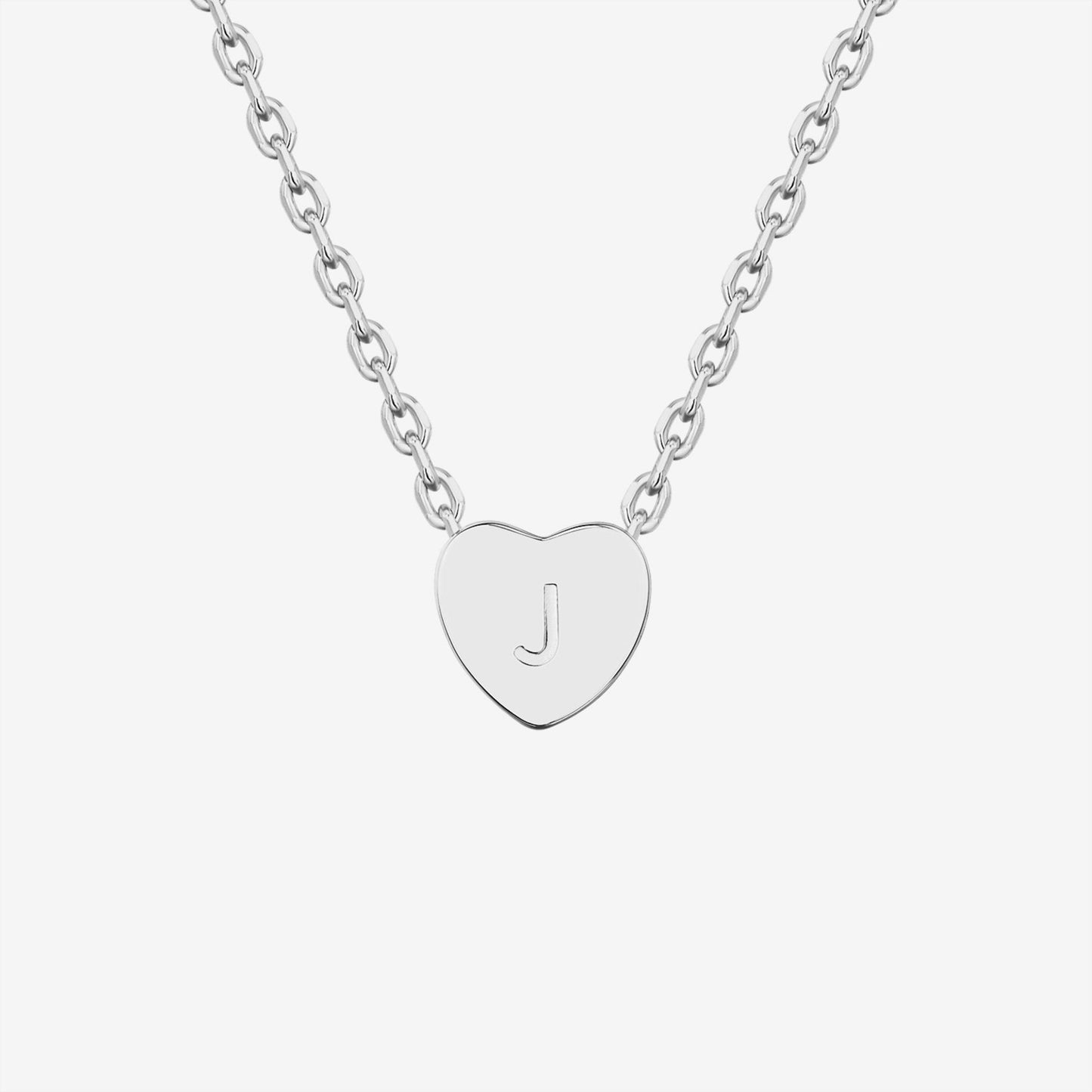 Dainty Heart Initial Necklace