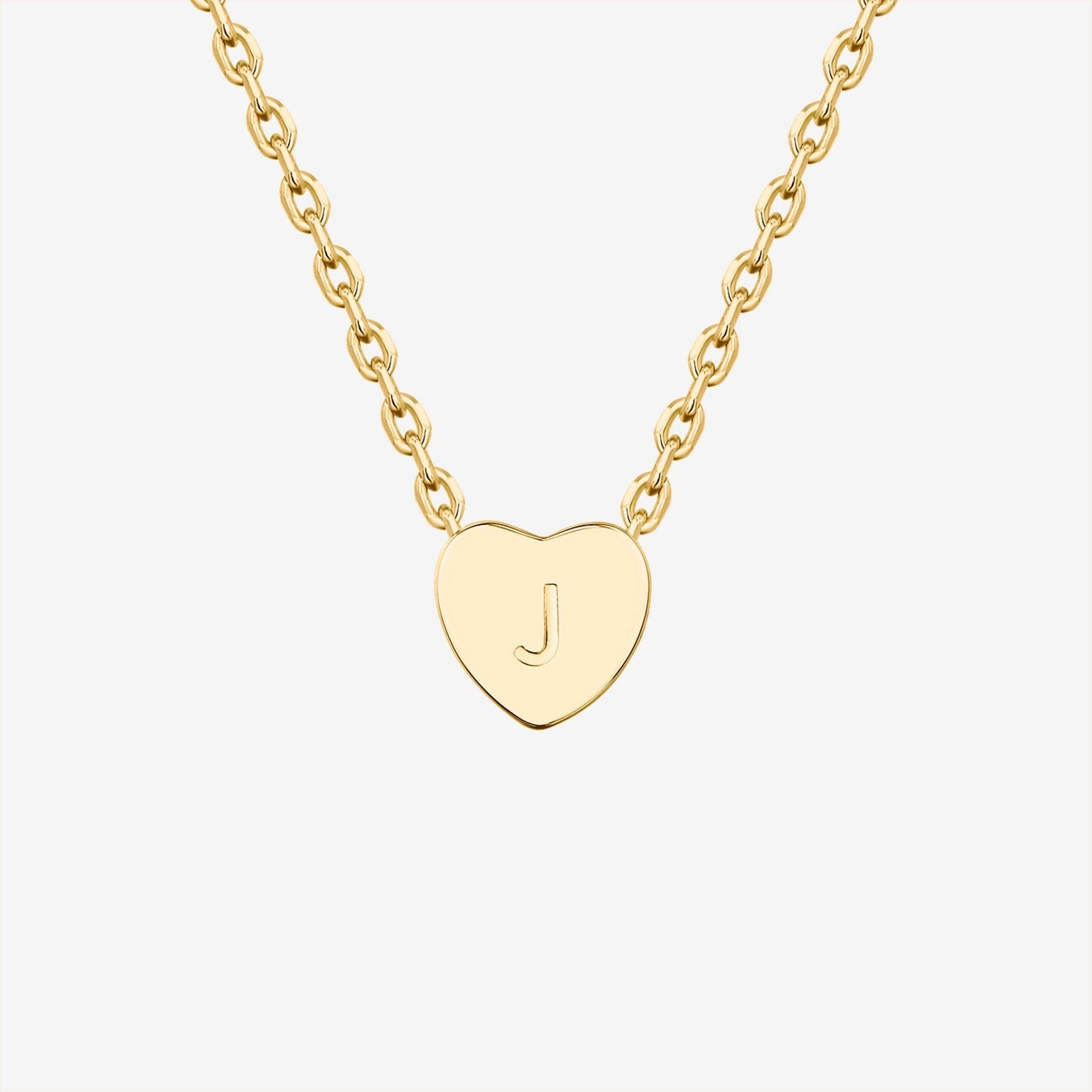 Dainty Heart Initial Necklace