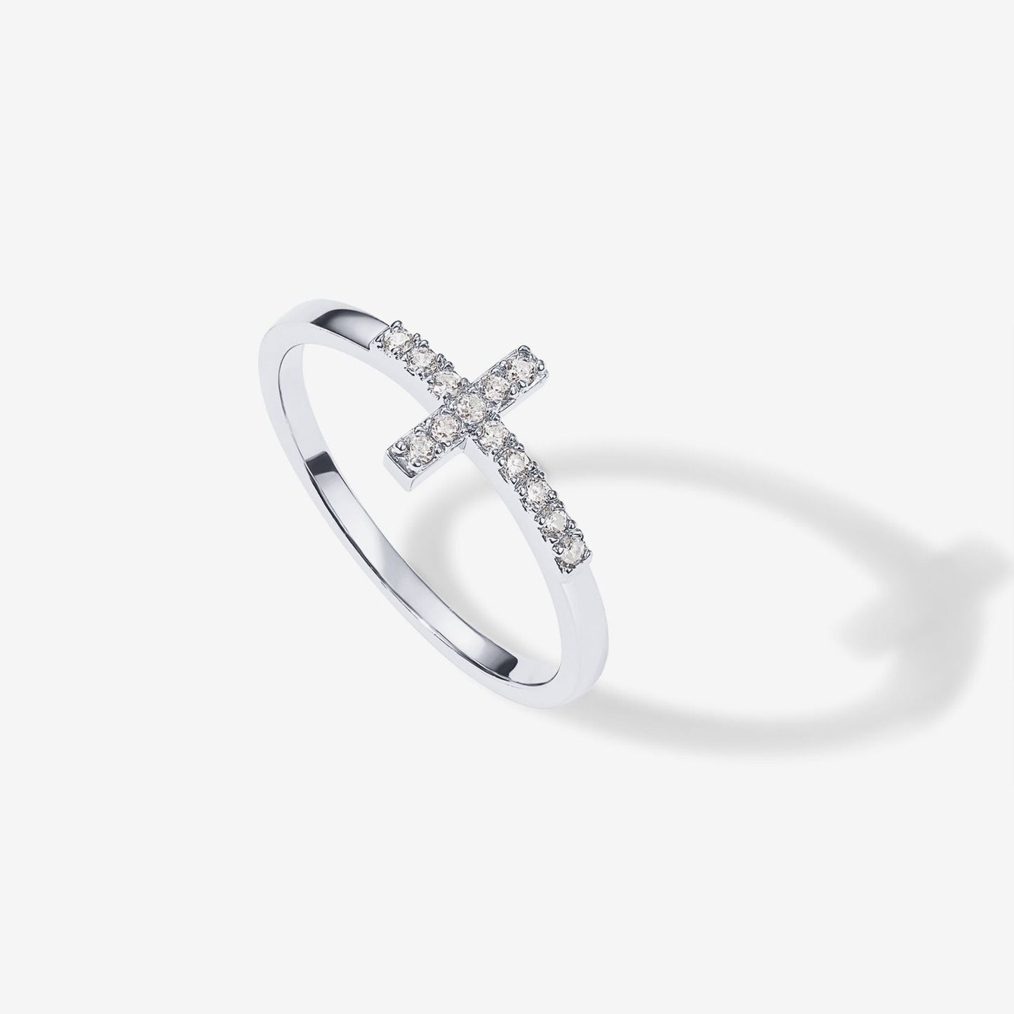 Cross Ring Cubic Zirconia