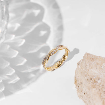 Vermeil Braided Eternity Band