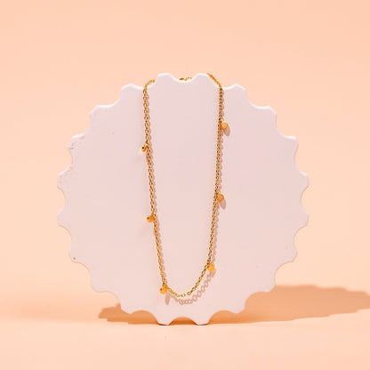 Charm Link Round Gold Anklet