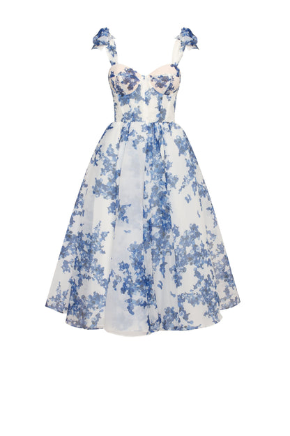 Chantel Charming Blue Hydrangea Dress