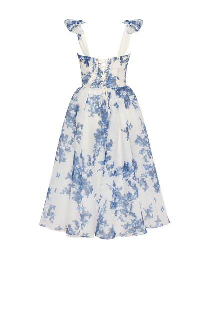 Chantel Charming Blue Hydrangea Dress