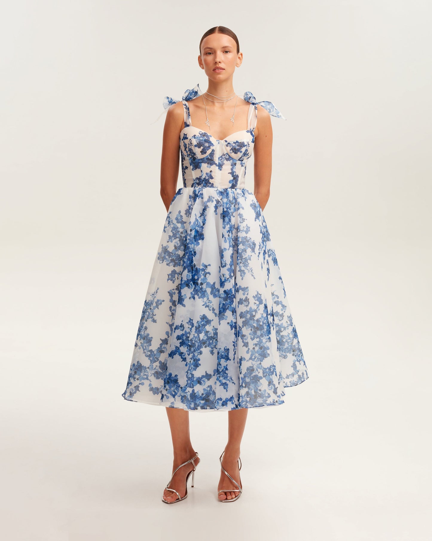 Chantel Charming Blue Hydrangea Dress