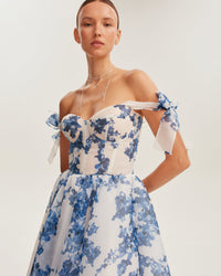 Chantel Charming Blue Hydrangea Dress