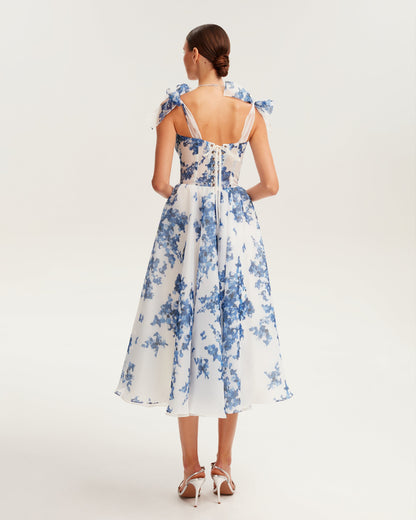 Chantel Charming Blue Hydrangea Dress