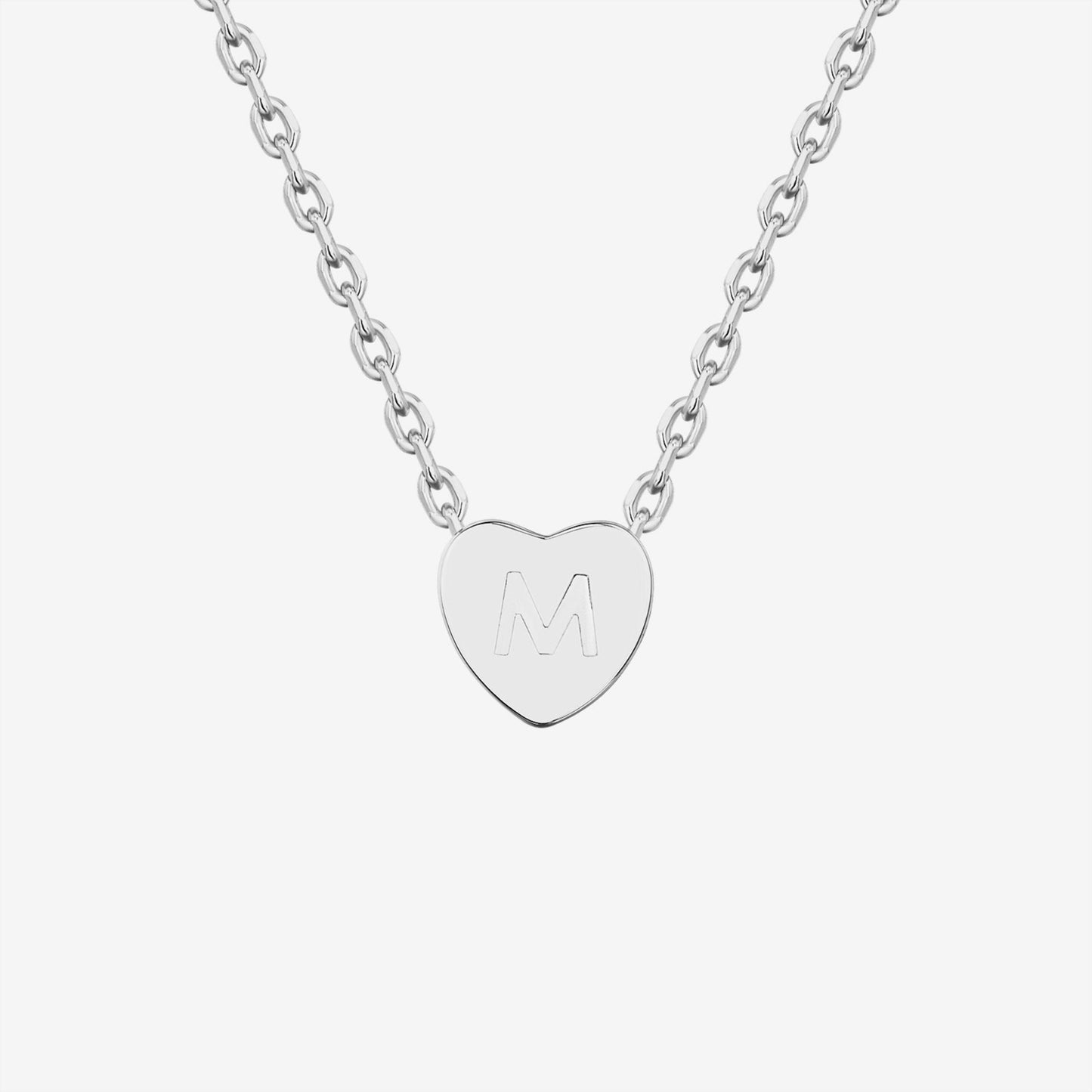 Dainty Heart Initial Necklace
