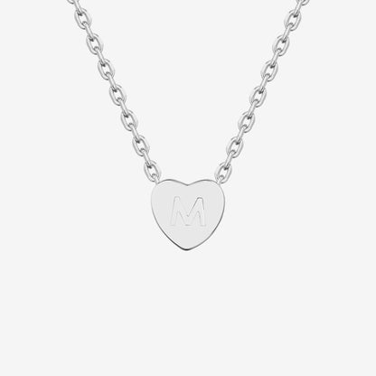 Dainty Heart Initial Necklace