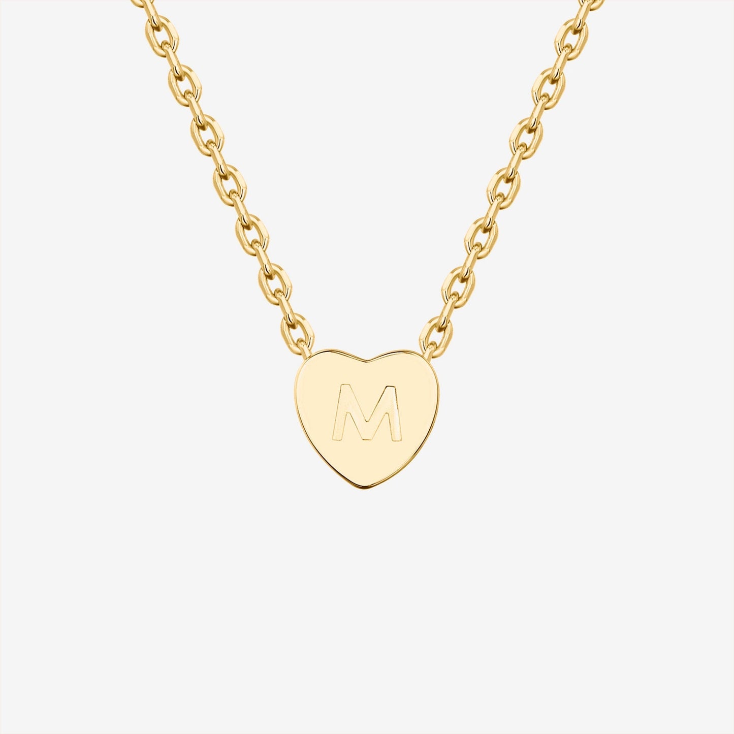 Dainty Heart Initial Necklace