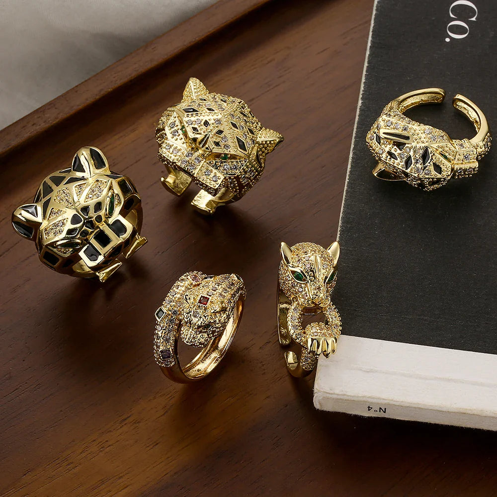 Zircon Leopard Open Ring