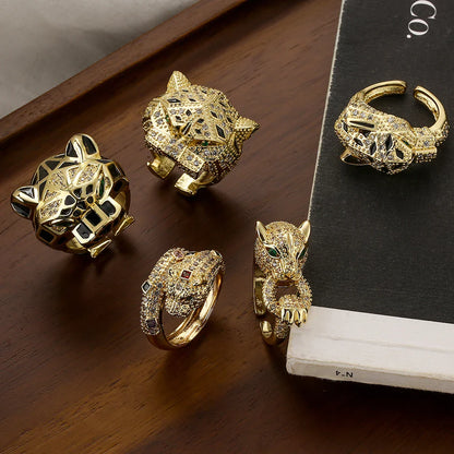 Zircon Leopard Open Ring