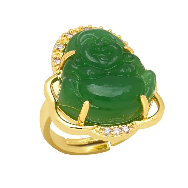 Buddha Ring Gold Plated Multiple Color