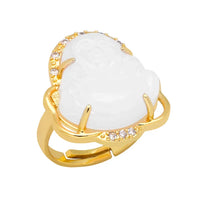 Buddha Ring Gold Plated Multiple Color