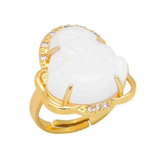 Buddha Ring Gold Plated Multiple Color
