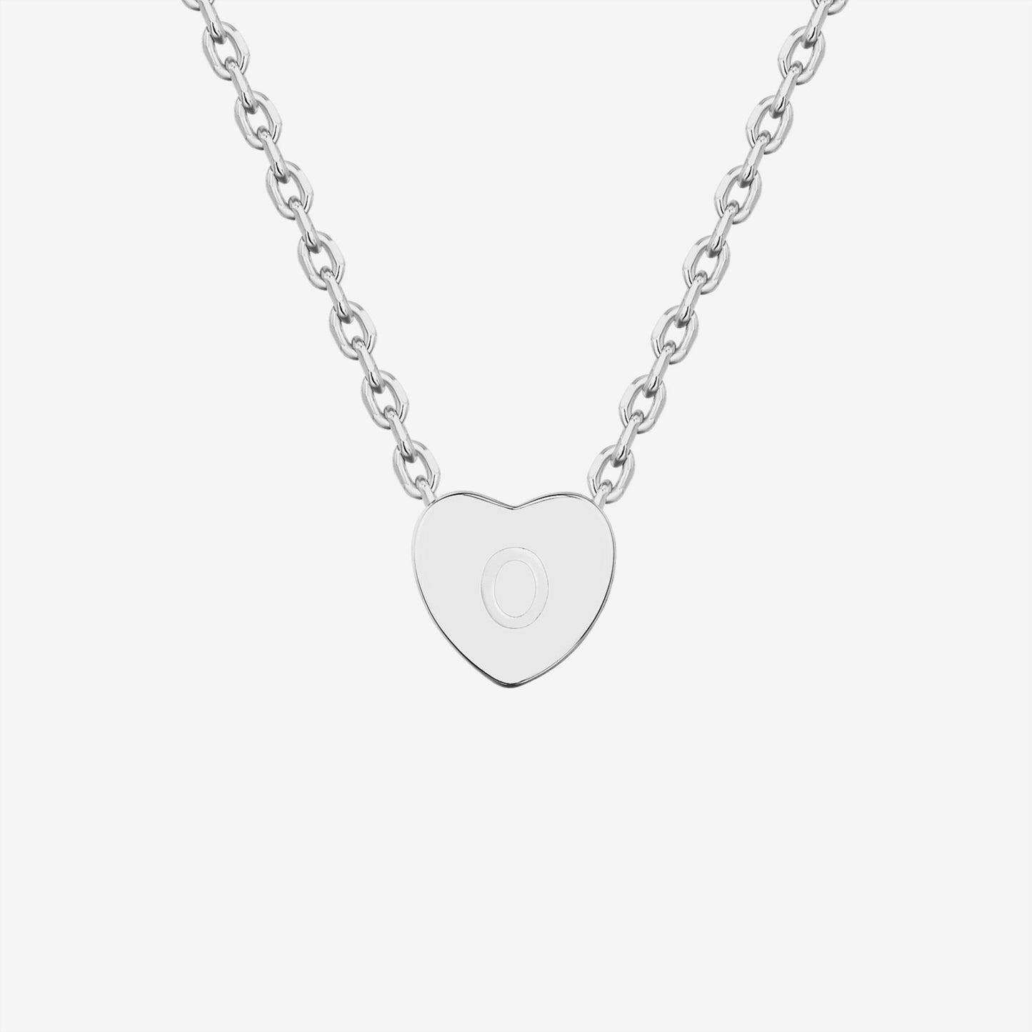 Dainty Heart Initial Necklace