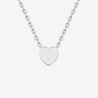 Dainty Heart Initial Necklace