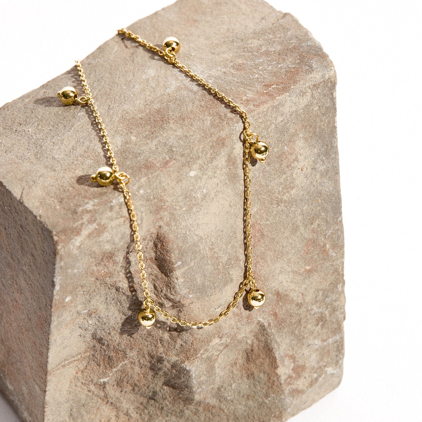 Charm Link Round Gold Anklet