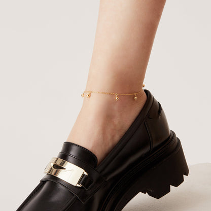 Charm Link Round Gold Anklet