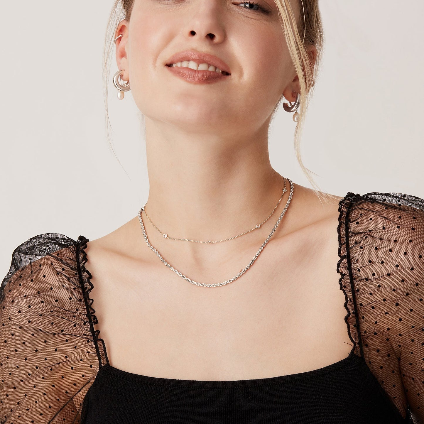 Pearl & Diamond Essence Chain Necklace