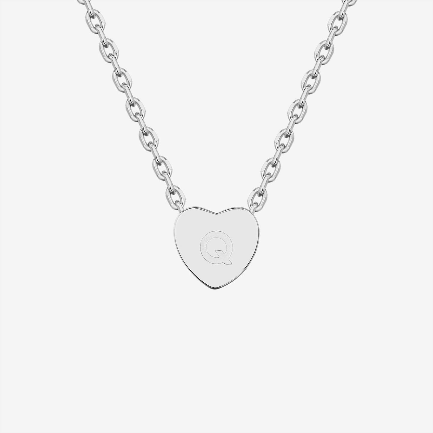 Dainty Heart Initial Necklace