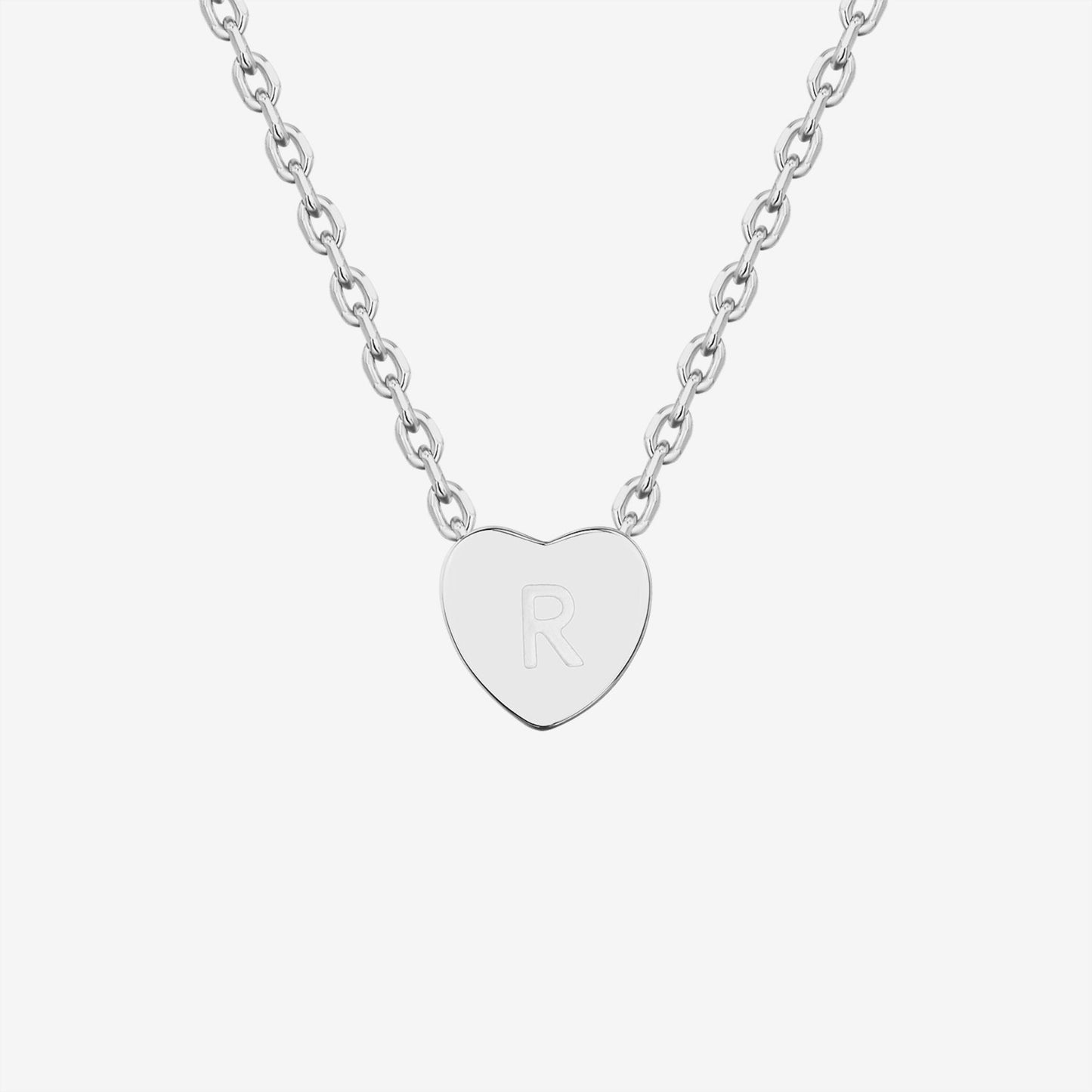 Dainty Heart Initial Necklace