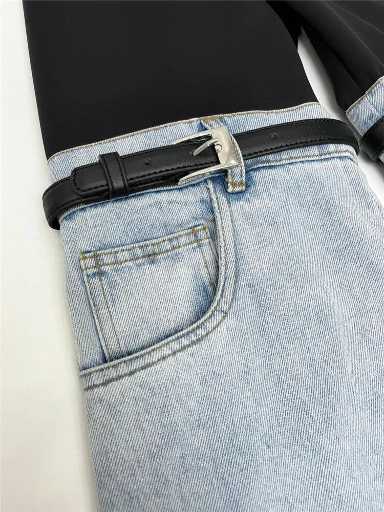 Denim Hybrid Flare Trouser