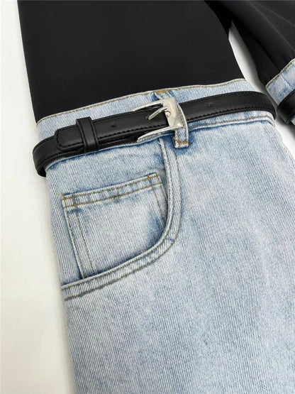 Denim Hybrid Flare Trouser