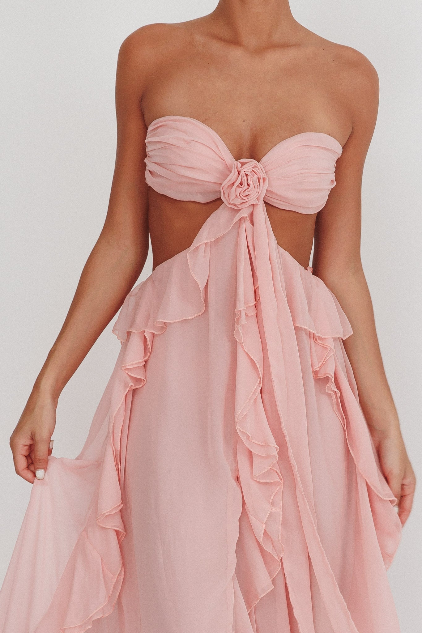 The Santiago Ruffle Maxi Blush