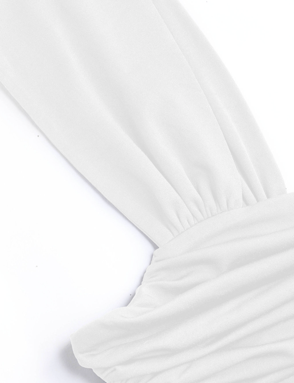 SOLID RUCHED U-NECKLINE RUFFLE MAXI DRESS