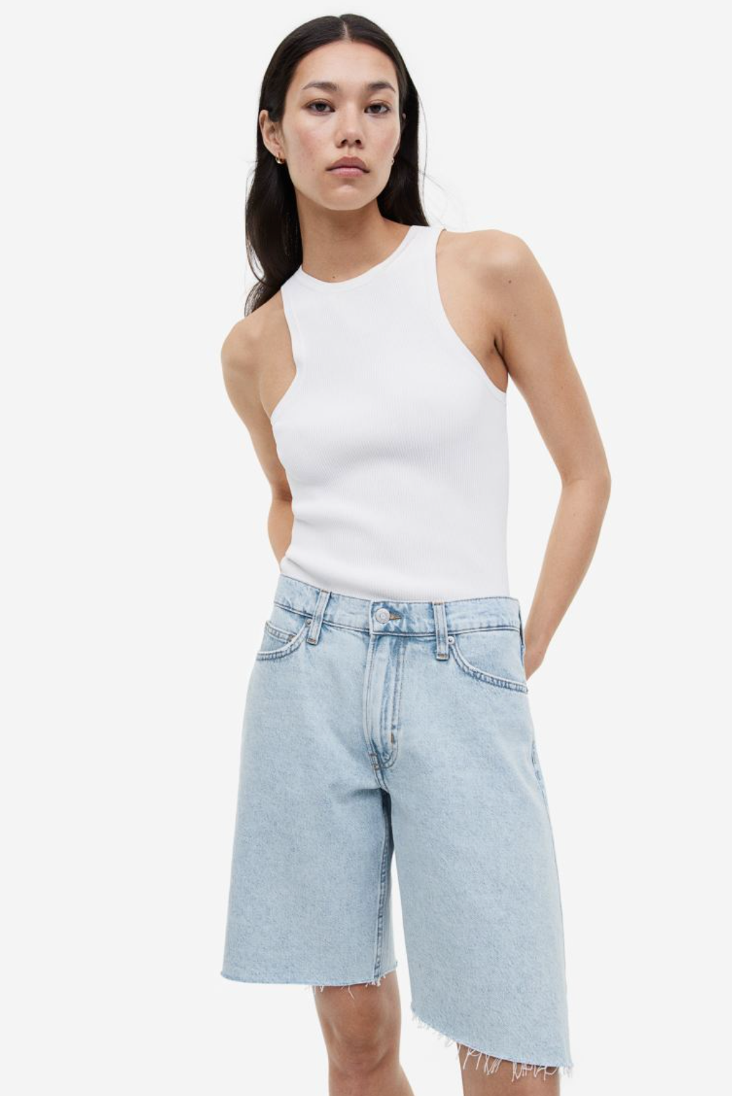 Oversized Low Rise Denim Jorts