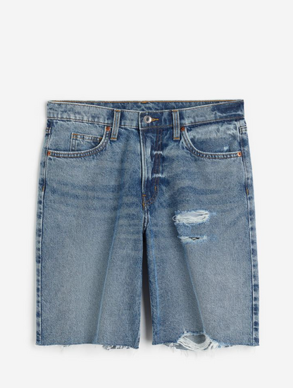 Oversized Low Rise Denim Jorts