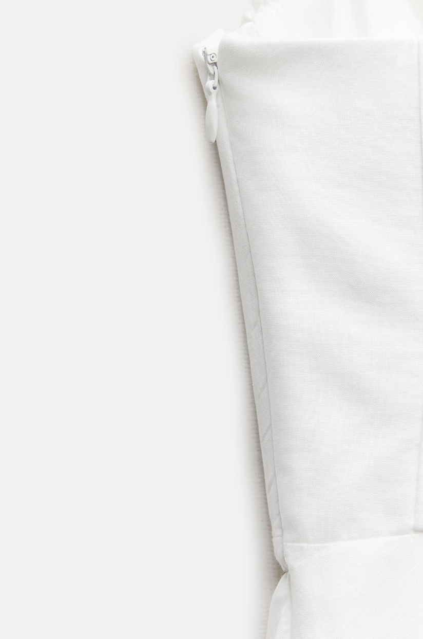 RUFFLED POPLIN DRESS