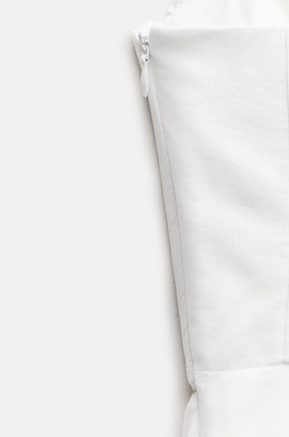 RUFFLED POPLIN DRESS