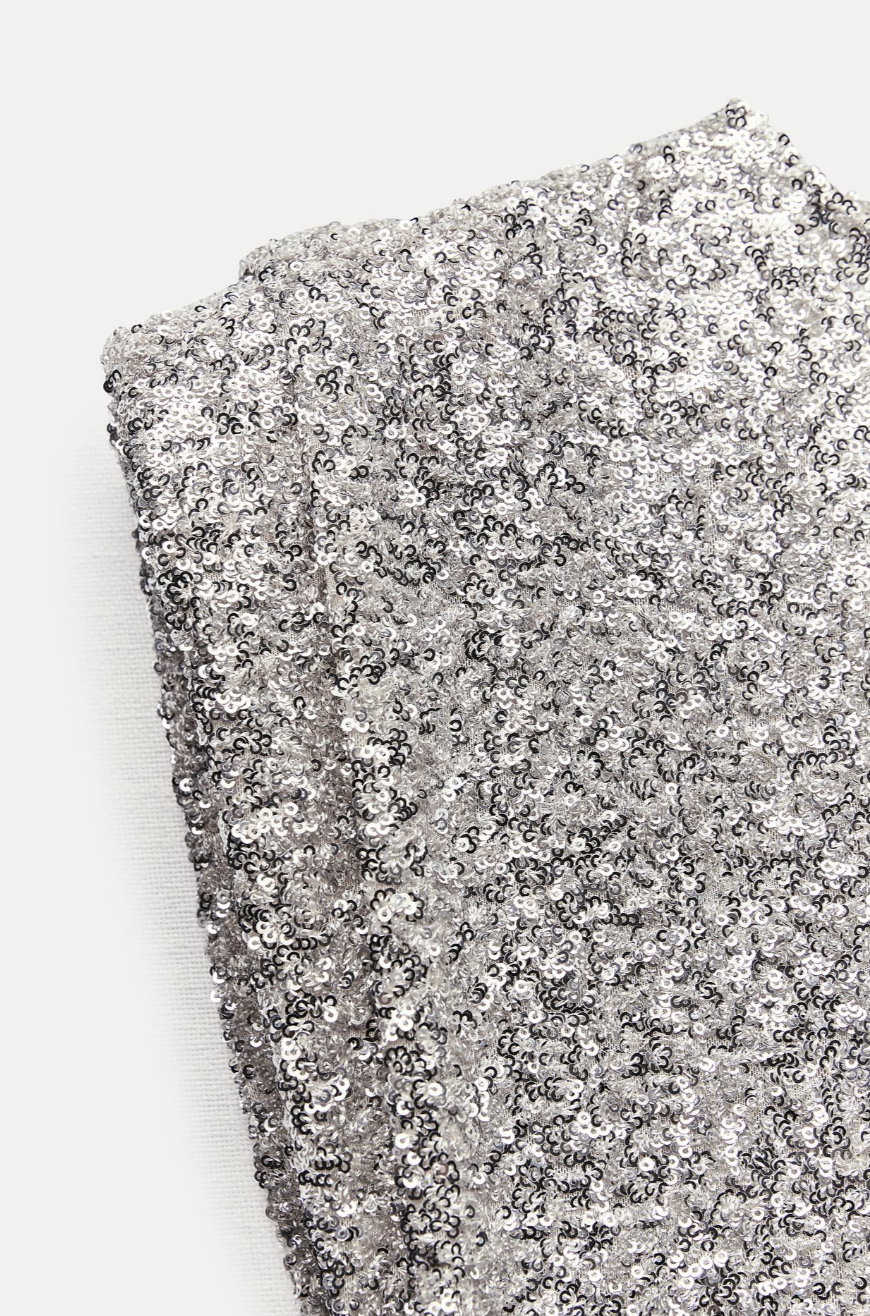 SHOULDER PADS SEQUIN DRESS