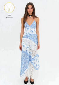 Blue Rosalyn Maxi Dress