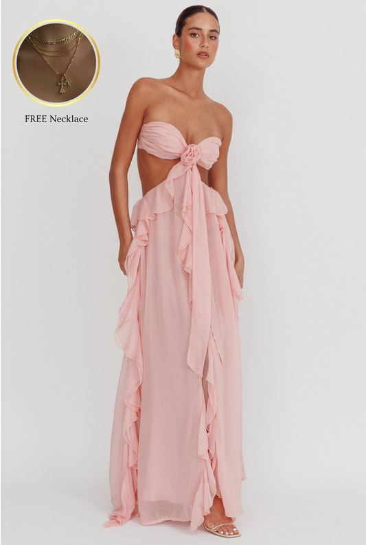 The Santiago Ruffle Maxi Blush