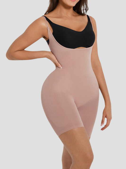 Open Chest Seamless Shaper, Nude