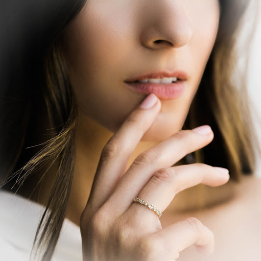 Round Milgrain Eternity Band