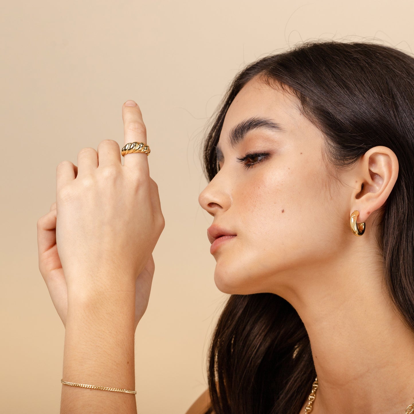 Vermeil Curb Chain Bracelet