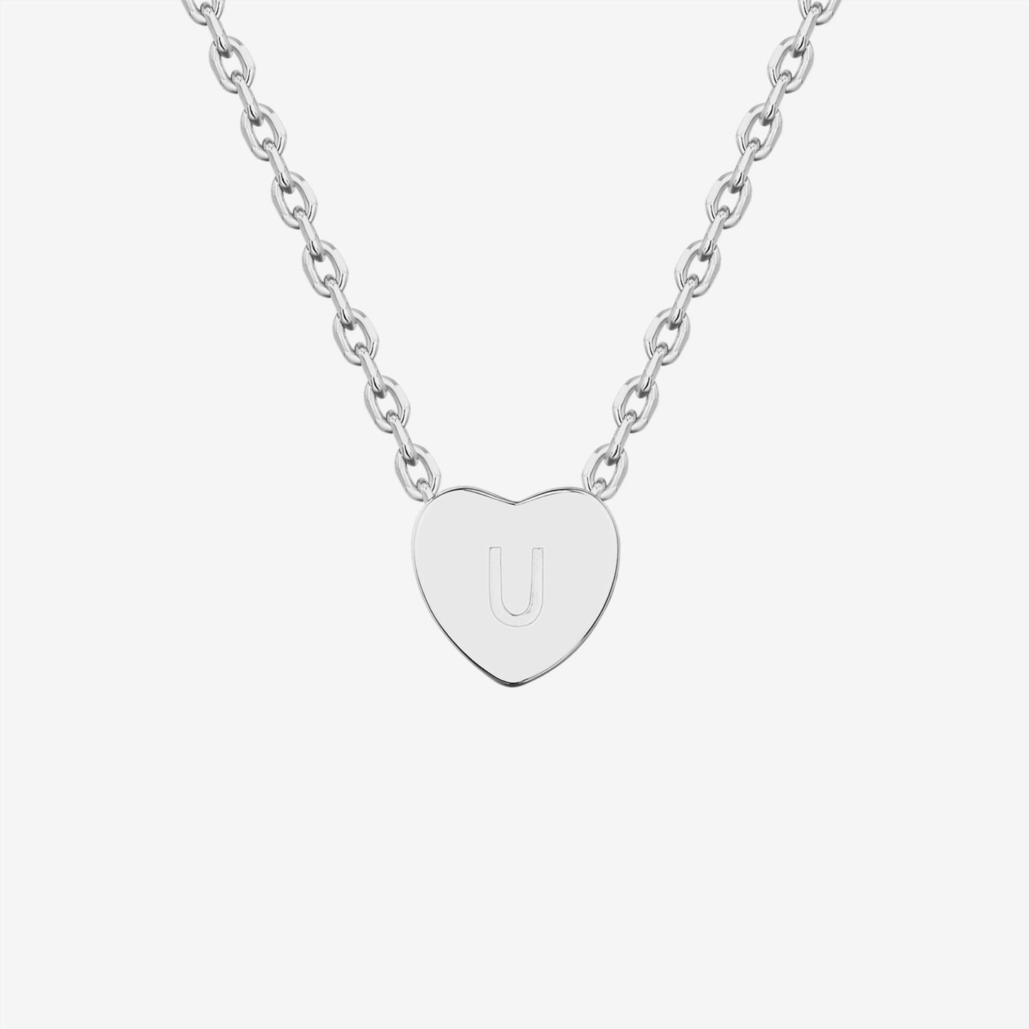 Dainty Heart Initial Necklace