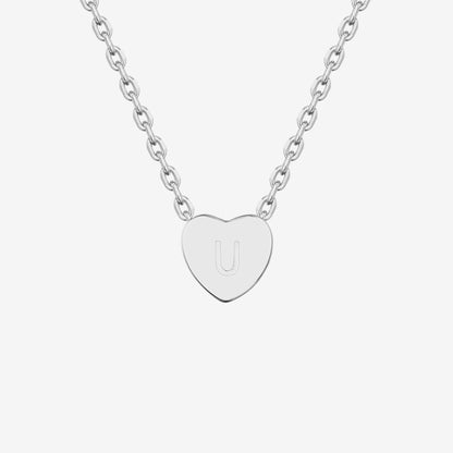Dainty Heart Initial Necklace