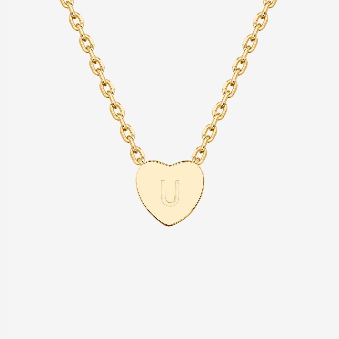 Dainty Heart Initial Necklace