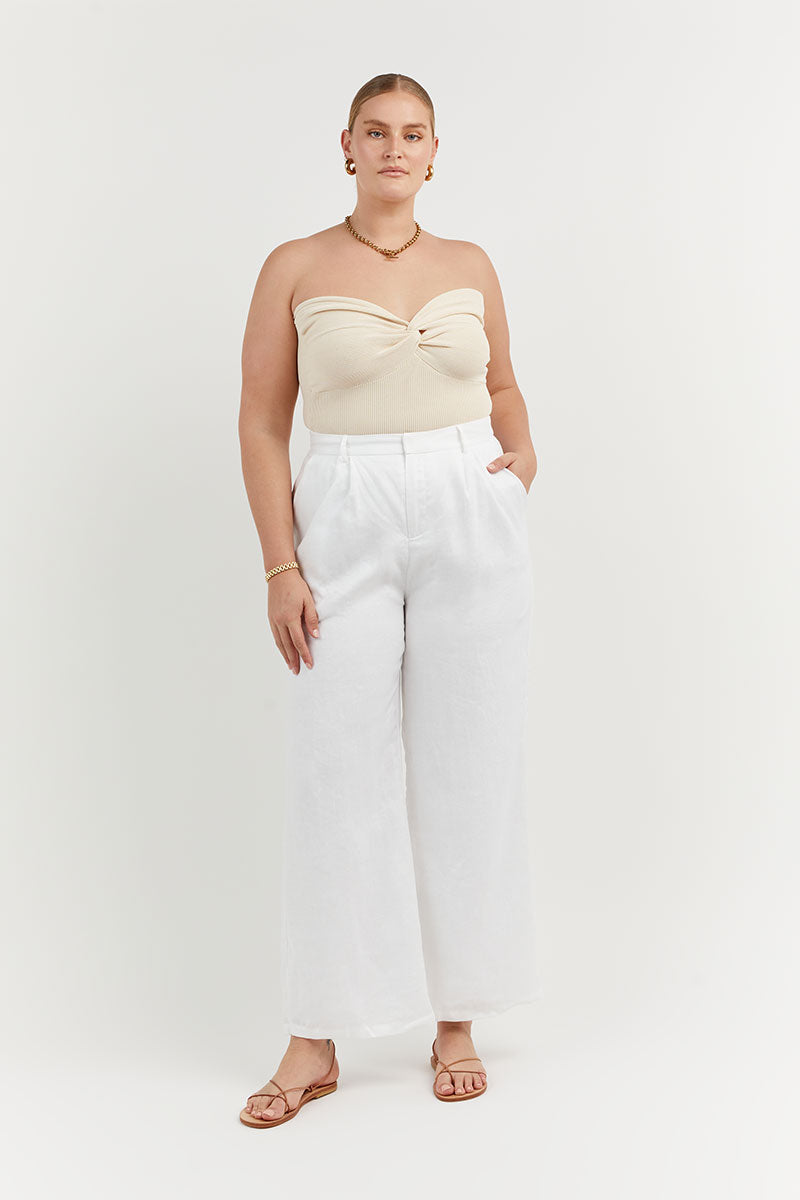ANIKA TWISTED CREAM KNIT TOP