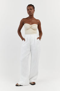 ANIKA TWISTED CREAM KNIT TOP