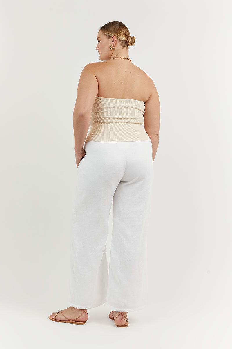 ANIKA TWISTED CREAM KNIT TOP
