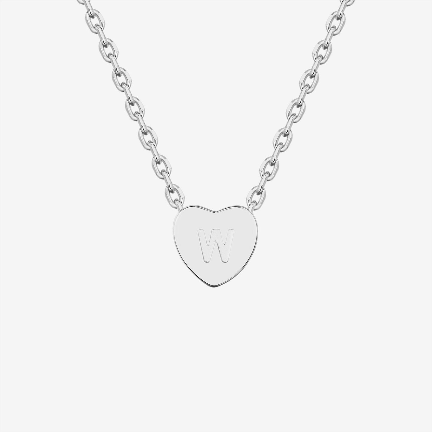 Dainty Heart Initial Necklace