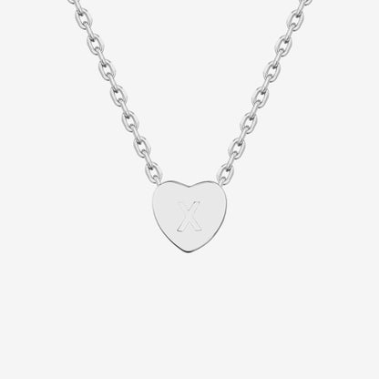 Dainty Heart Initial Necklace