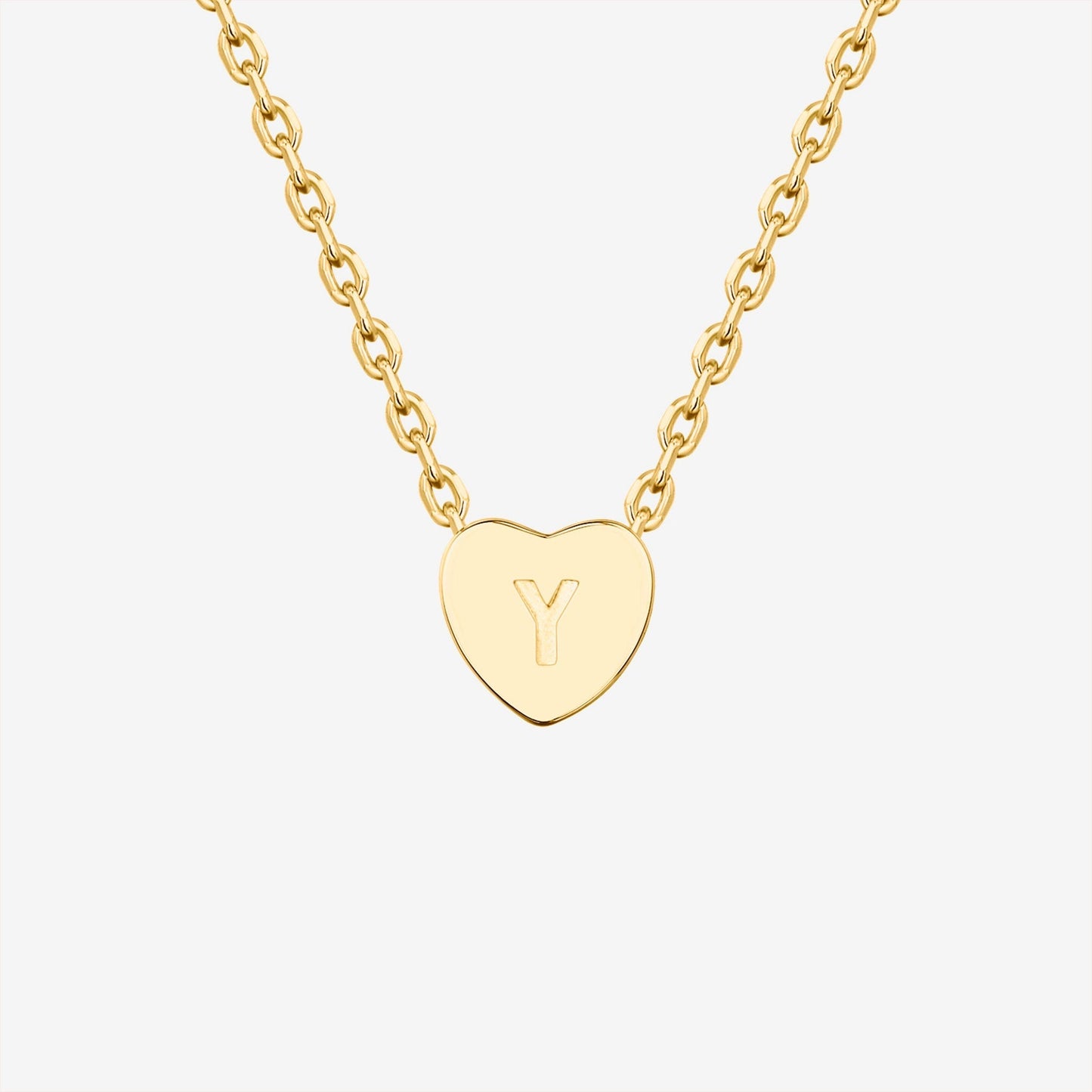 Dainty Heart Initial Necklace