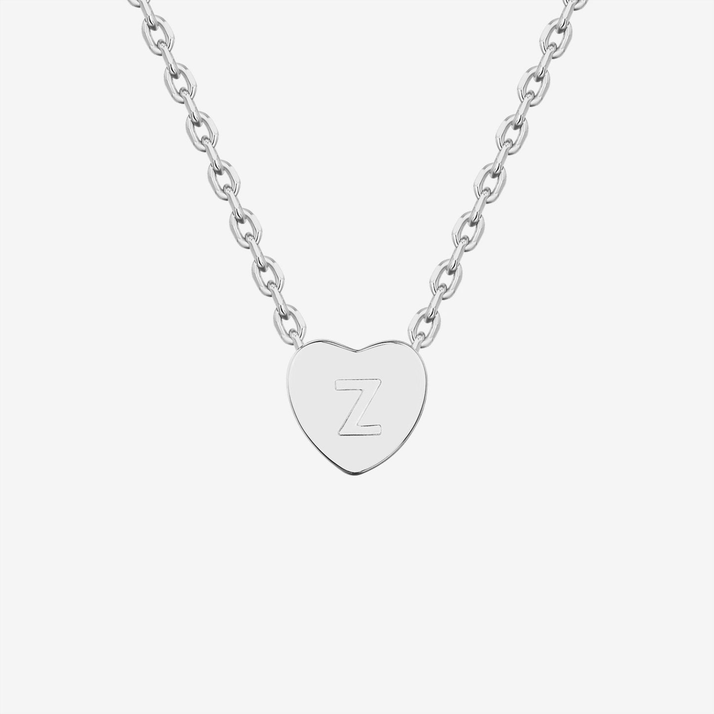 Dainty Heart Initial Necklace