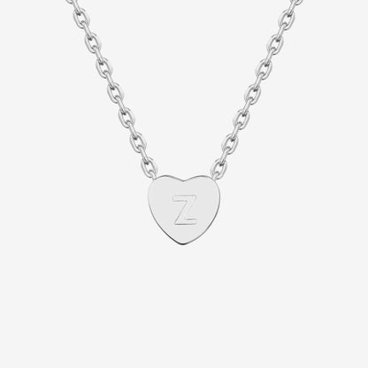 Dainty Heart Initial Necklace